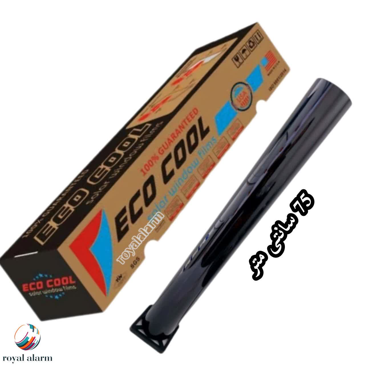 برچسب دودی شیشه خودرو اکوکول اصلی عرض 75سانتی متر  طول 30 متری کد کالا 416